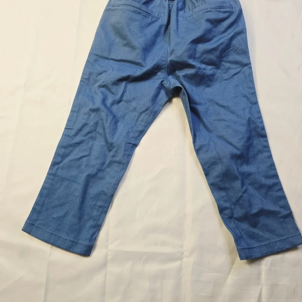 The Childrens Place Kids Chino Pants 2T Blue Elastic Waist Casual Trousers K1
